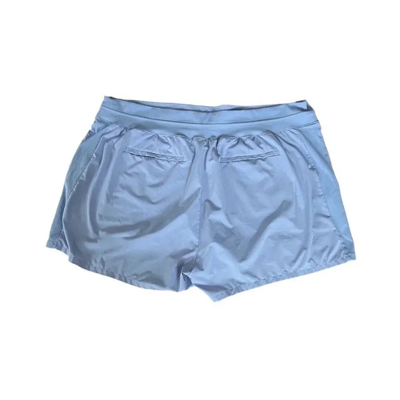 Athleta‎ Brooklyn Short Elastic Waist Zip Pocket Nylon Purple Size 24 - Picture 2 of 3